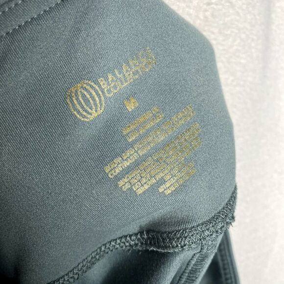 Balance Collection Athletic Workout Spandex Biker Shorts Gym Yoga Green Medium - Picture 3 of 8
